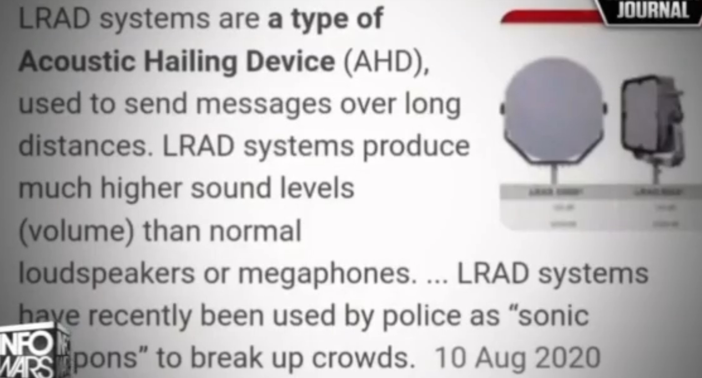 Screenshot 142 examples of lrad