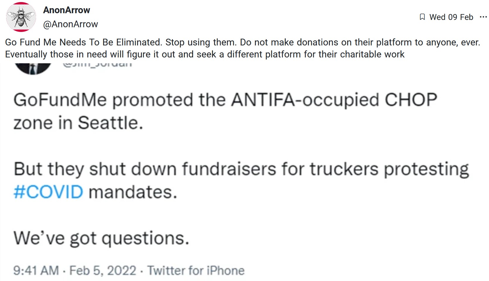 Screenshot 14gofundme antifa