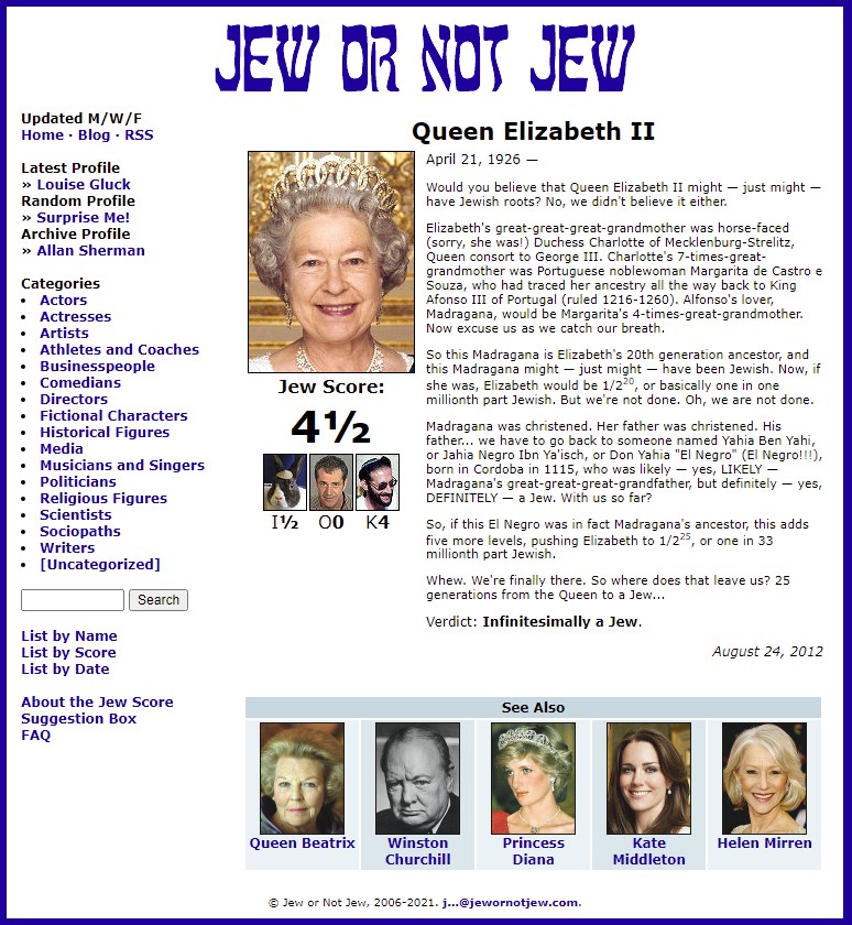 Screenshot 3queen is jewish