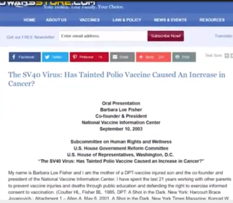 Screenshot 3tainted polio vaccine