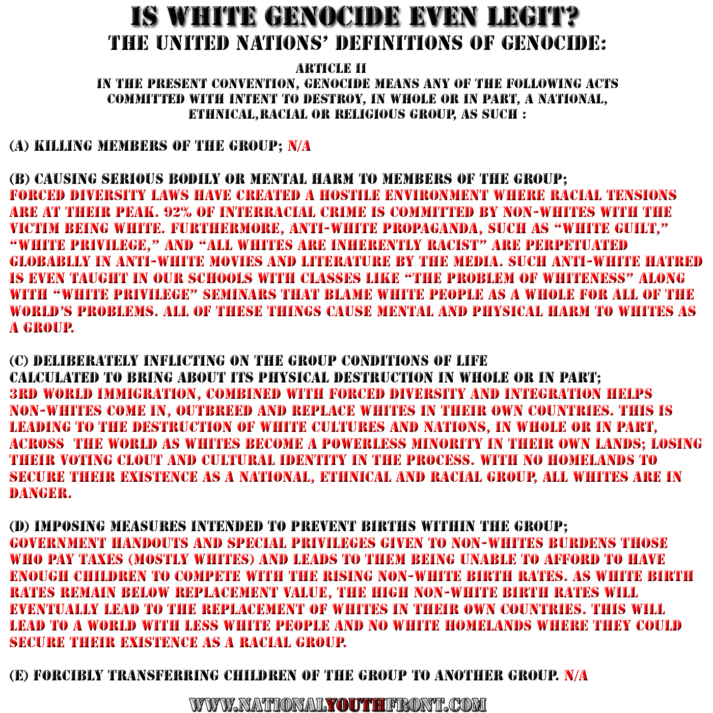 white genocide explained