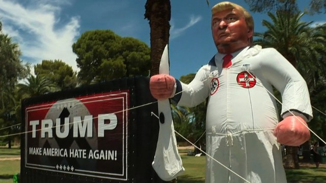 donald trump inflatable kkk costume