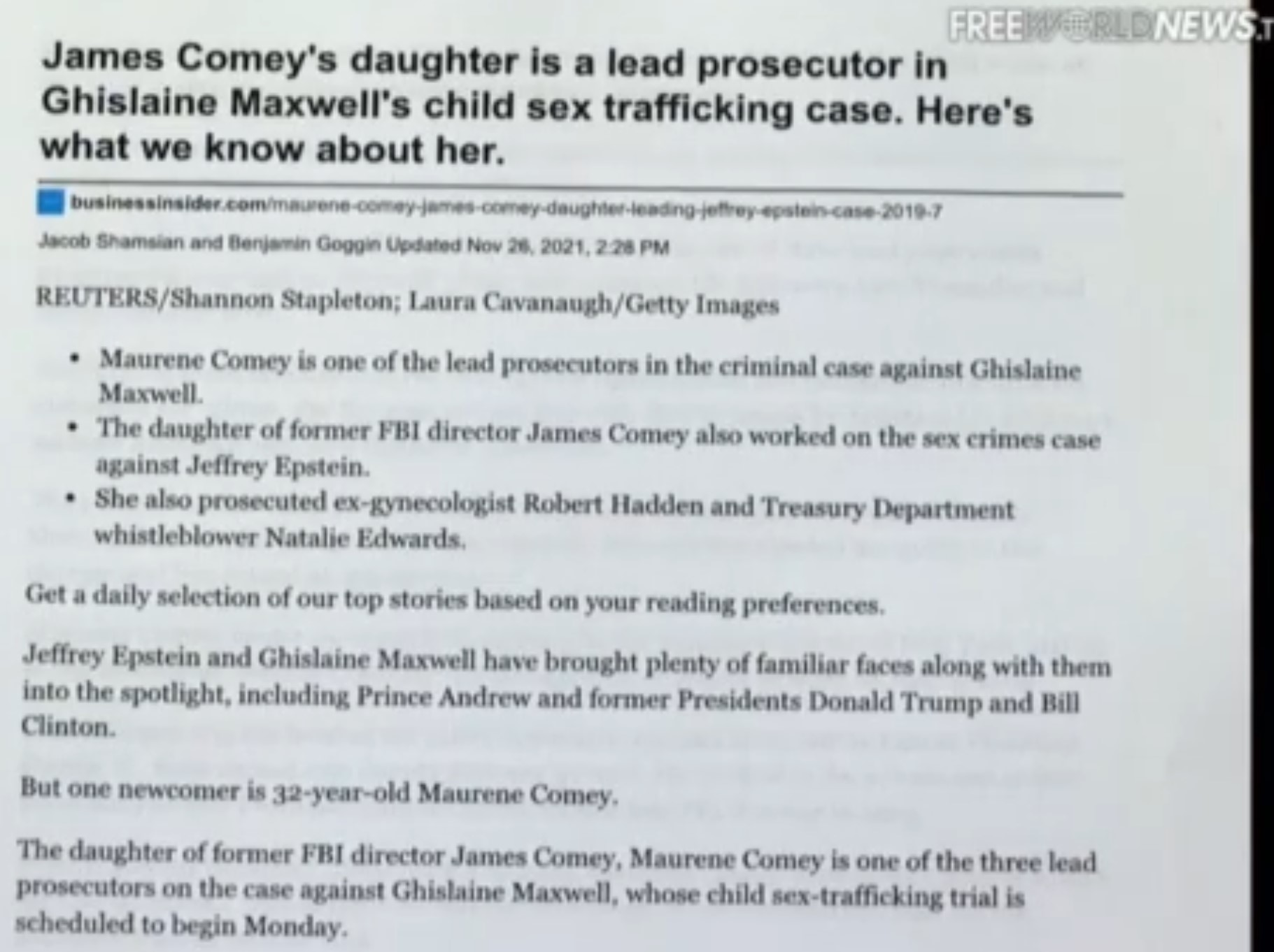her history james comey